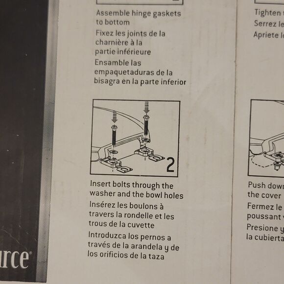 New, Smooth Close White Toilet Seat E Elongated 18.7" AquaSource Easy Install - Picture 9 of 16